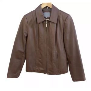 JULIET MICHELLE Fitted Lambskin Leather Jacket